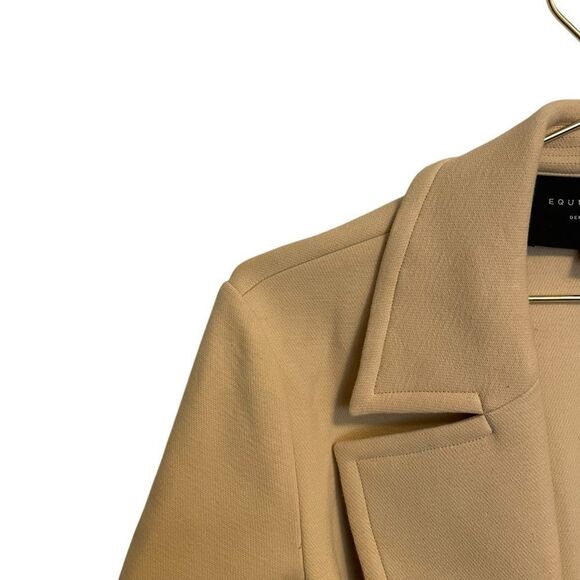 Equipment Alyssandra Long Line Knit Trench Coat in Biscuit Size Small - Picture 5 of 8